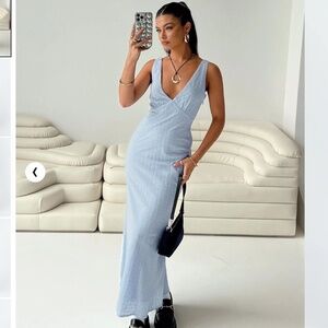 Princess Polly Sky Blue Lace Dress